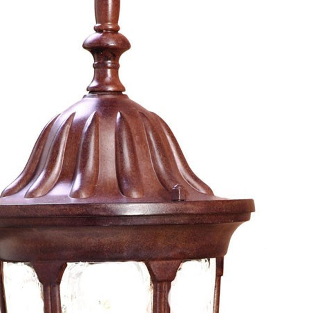 HomeRoots Lamp Shape Swing Arm Wall Light in Dark Brown Finish