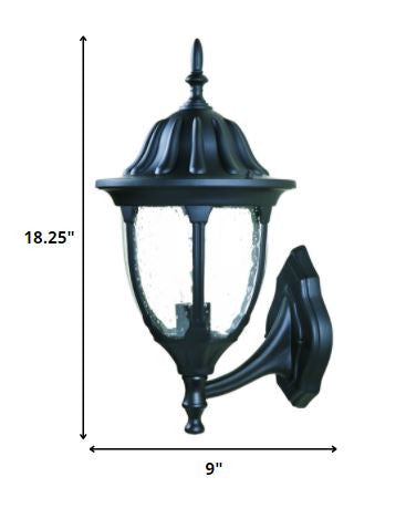 HomeRoots Lamp Shape Wall Light in Matte Black Finish