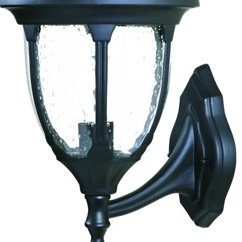 HomeRoots Lamp Shape Wall Light in Matte Black Finish