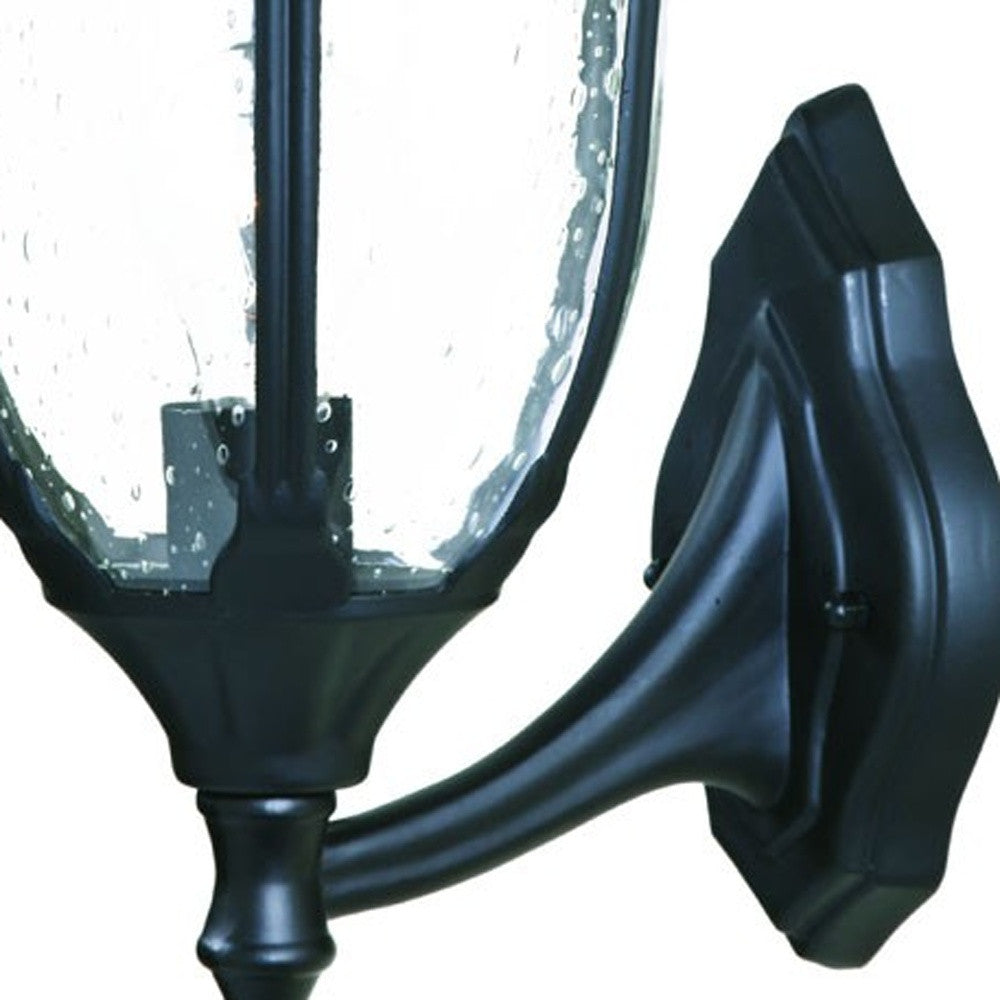 HomeRoots Lamp Shape Wall Light in Matte Black Finish