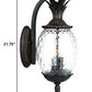 HomeRoots Lanai 3-Light Coral Wall Light in Black Finish