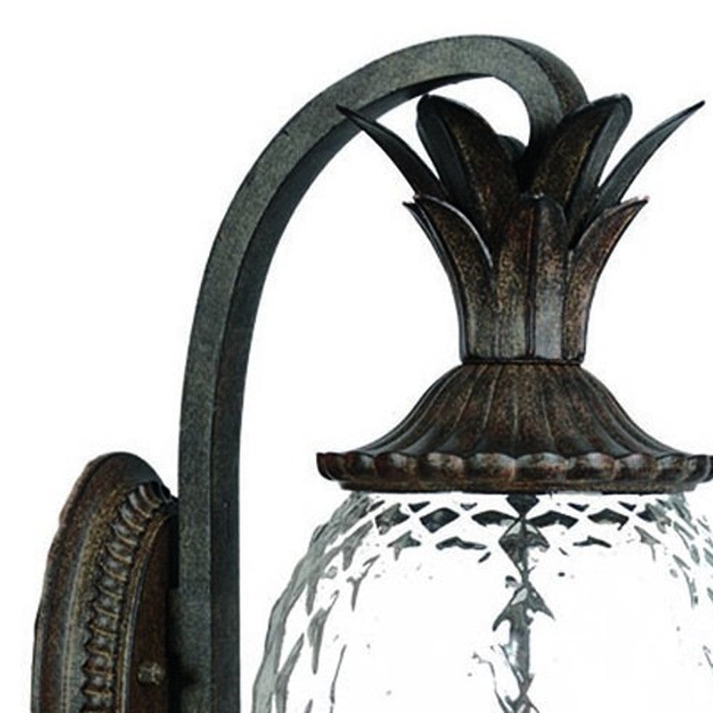 HomeRoots Lanai 3-Light Coral Wall Light in Black Finish