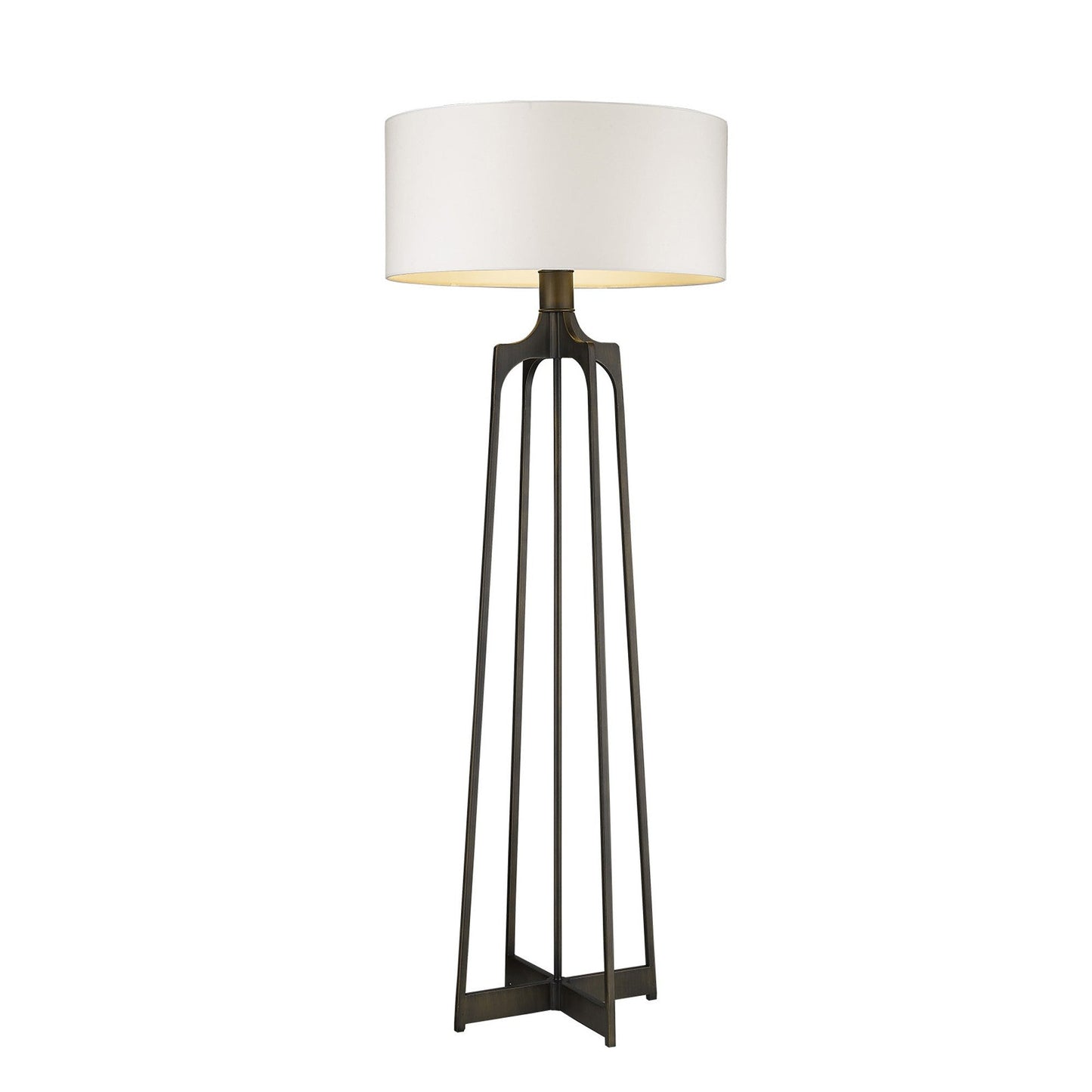 HomeRoots Lancet 1-Light Floor Lamp in Oil Rubbed Bronze Finish