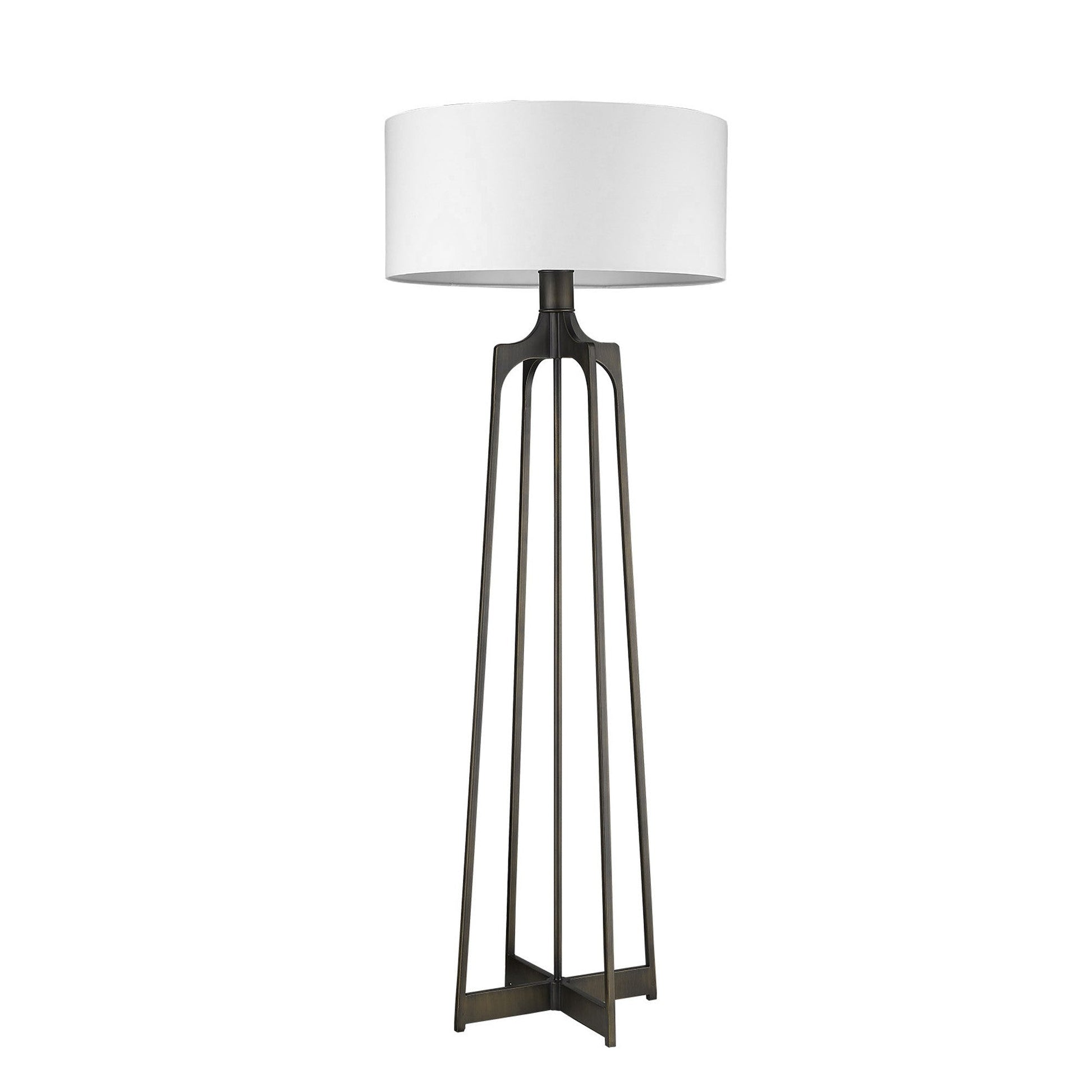 HomeRoots Lancet 1-Light Floor Lamp in Oil Rubbed Bronze Finish