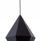 HomeRoots Lantern Geometric Dimmable Ceiling Light With Black Shades