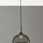 HomeRoots Large Caged Ceiling Pendant With Black Metal Finish