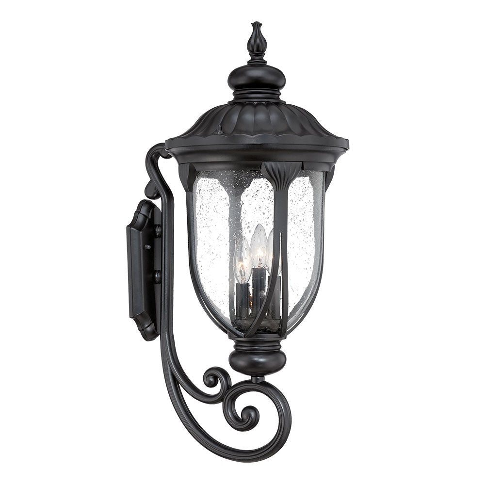 HomeRoots Laurens 3-Light Wall Light in Matte Black Finish