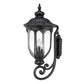 HomeRoots Laurens 3-Light Wall Light in Matte Black Finish