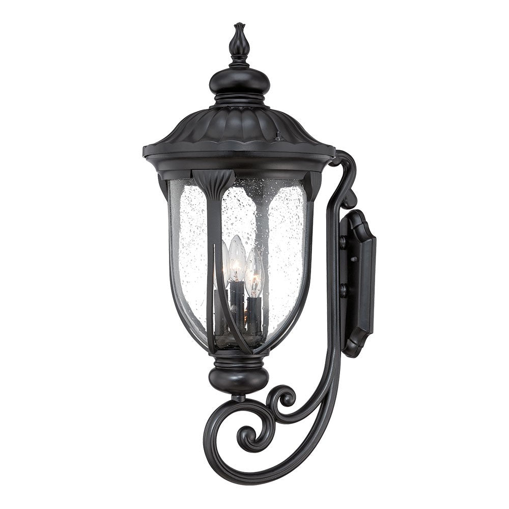 HomeRoots Laurens 3-Light Wall Light in Matte Black Finish