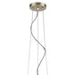 HomeRoots Layla 1-Light Bowl Pendant With Gloss White Interior Shade and Washed Gold Finish