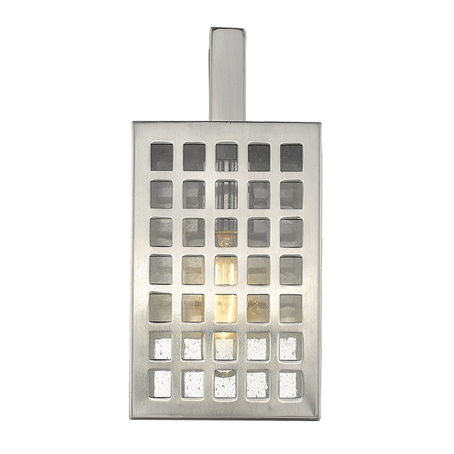 HomeRoots Letzel 1-Light Wall Light in Satin Nickel Finish