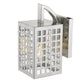 HomeRoots Letzel 1-Light Wall Light in Satin Nickel Finish