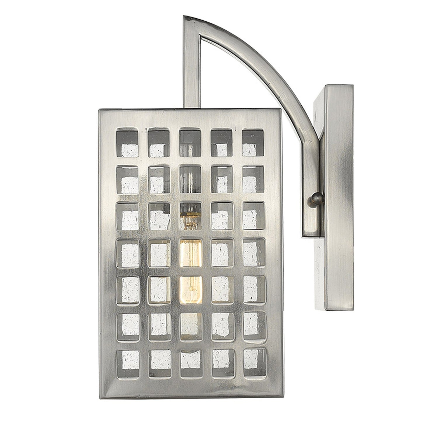 HomeRoots Letzel 1-Light Wall Light in Satin Nickel Finish