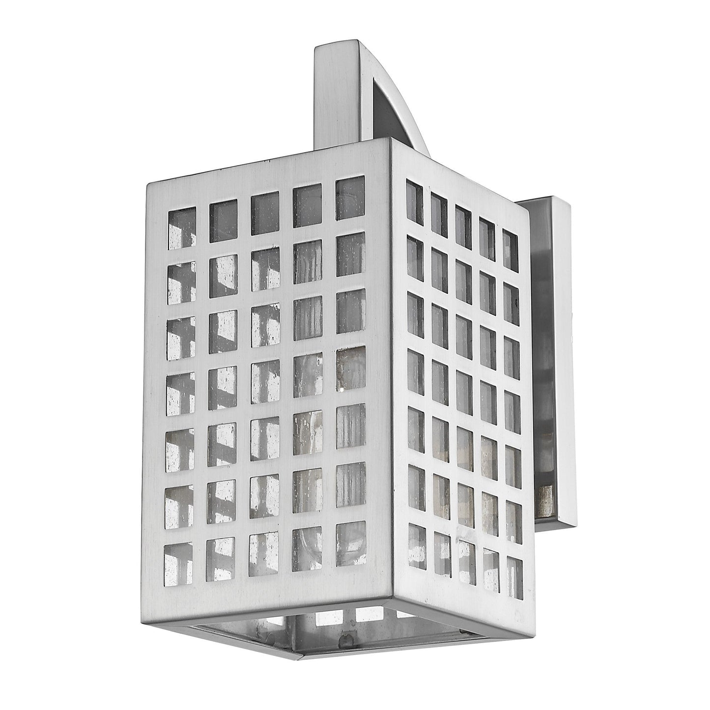 HomeRoots Letzel 1-Light Wall Light in Satin Nickel Finish
