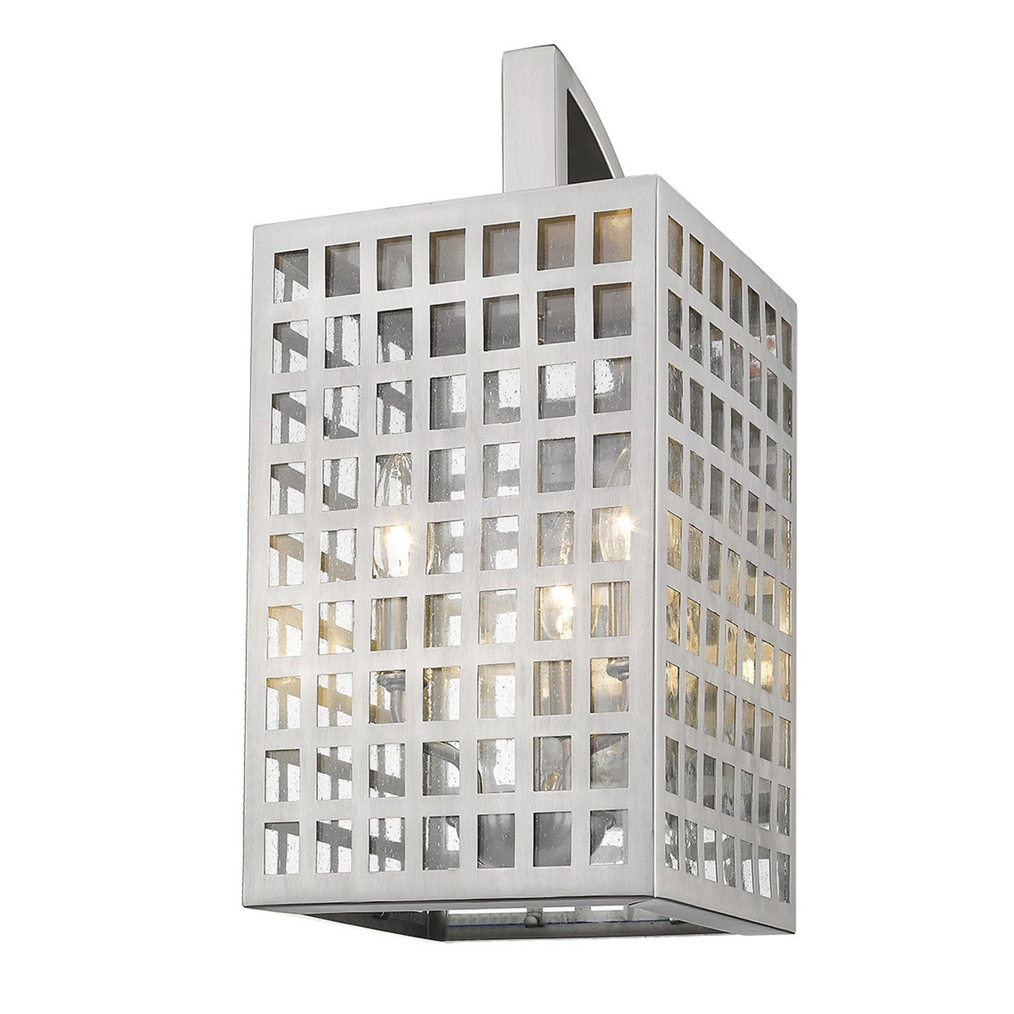 HomeRoots Letzel 3-Light Wall Light in Satin Nickel Finish
