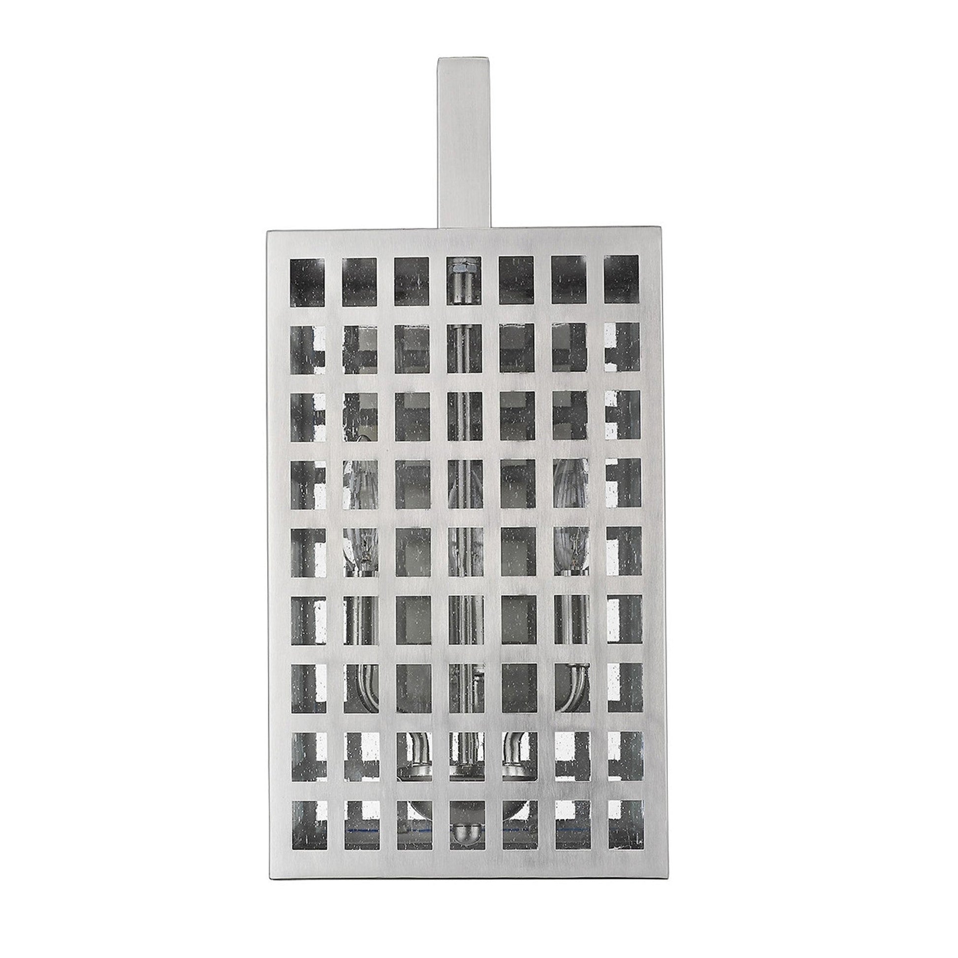 HomeRoots Letzel 3-Light Wall Light in Satin Nickel Finish