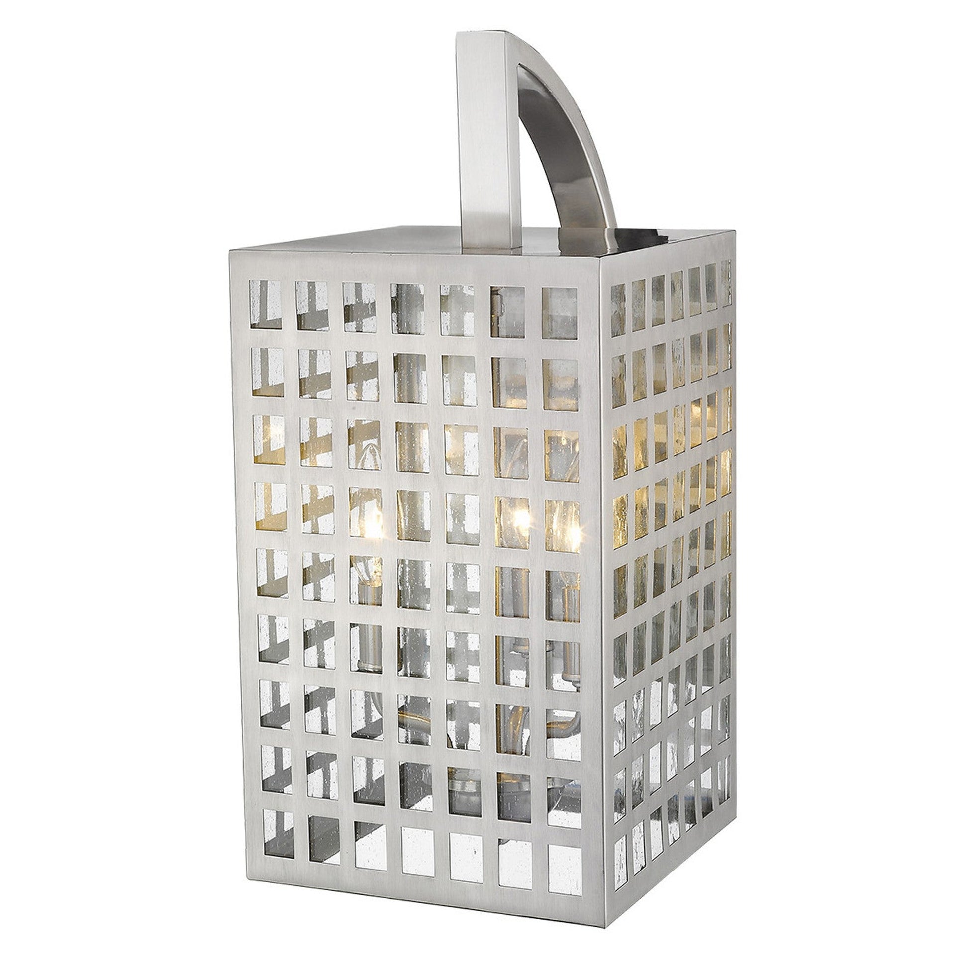 HomeRoots Letzel 3-Light Wall Light in Satin Nickel Finish