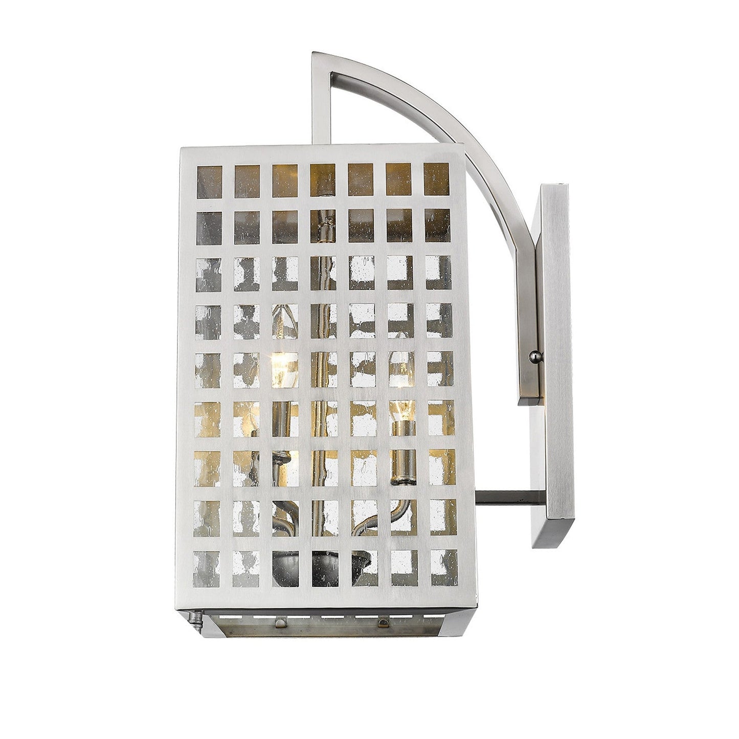 HomeRoots Letzel 3-Light Wall Light in Satin Nickel Finish
