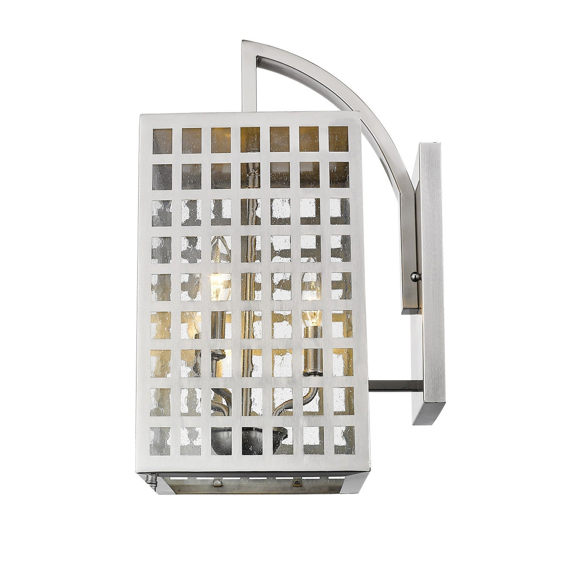 HomeRoots Letzel 3-Light Wall Light in Satin Nickel Finish