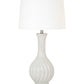 HomeRoots Light Gray Curved Ceramic Table Lamps in Set of Two