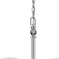 HomeRoots Lily 5-Light Polished Nickel Chandelier With Fabric Shades And Crystal Accents