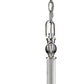 HomeRoots Lily 5-Light Polished Nickel Chandelier With Fabric Shades And Crystal Accents