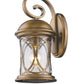 HomeRoots Lincoln 1-Light Wall Light in Antique Brass Finish