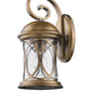 HomeRoots Lincoln 1-Light Wall Light in Antique Brass Finish