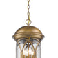 HomeRoots Lincoln 4-Light Hanging Light in Antique Brass Finish