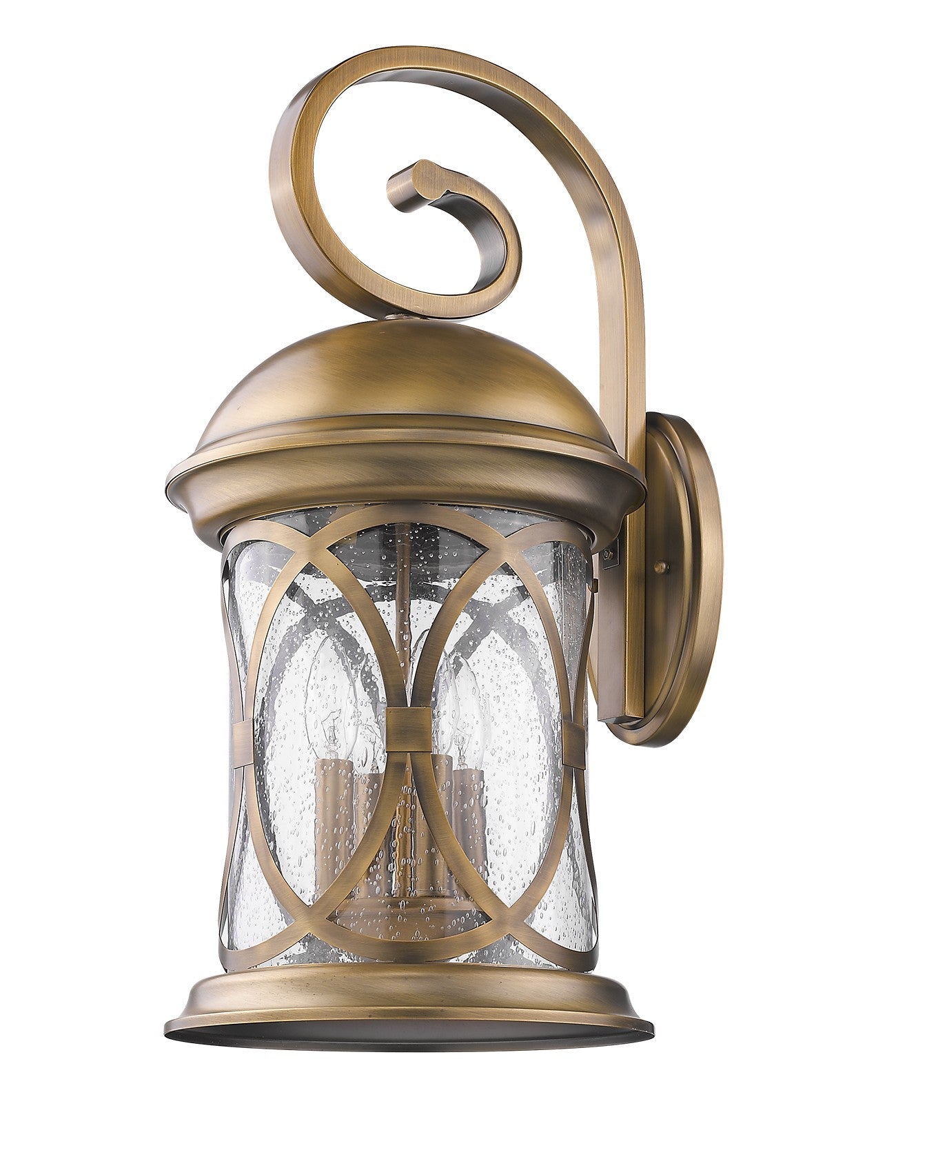 HomeRoots Lincoln 4-Light Wall Light in Antique Brass Finish