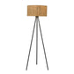 HomeRoots Lisbon 1-Light Floor Lamp in Matte Black Finish