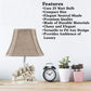 HomeRoots Little Bird Sing A Long Accent Table Lamp With Brown Bell Shade
