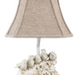 HomeRoots Little Bird Sing A Long Accent Table Lamp With Brown Bell Shade