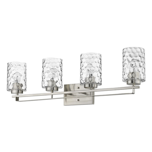 HomeRoots Livvy 4-Light Vanity With Satin Nickel Finish