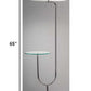 HomeRoots Looped Floor Lamp with Glass Cocktail Tabletop in Chrome Finish