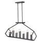 HomeRoots Luca 14-Light Island Pendant in Matte Black Finish