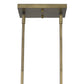 HomeRoots Lunette 10-Light Island Pendant With Aged Brass Finish