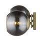 HomeRoots Lunette 2-Light Wall Sconce in Aged Brass Finish