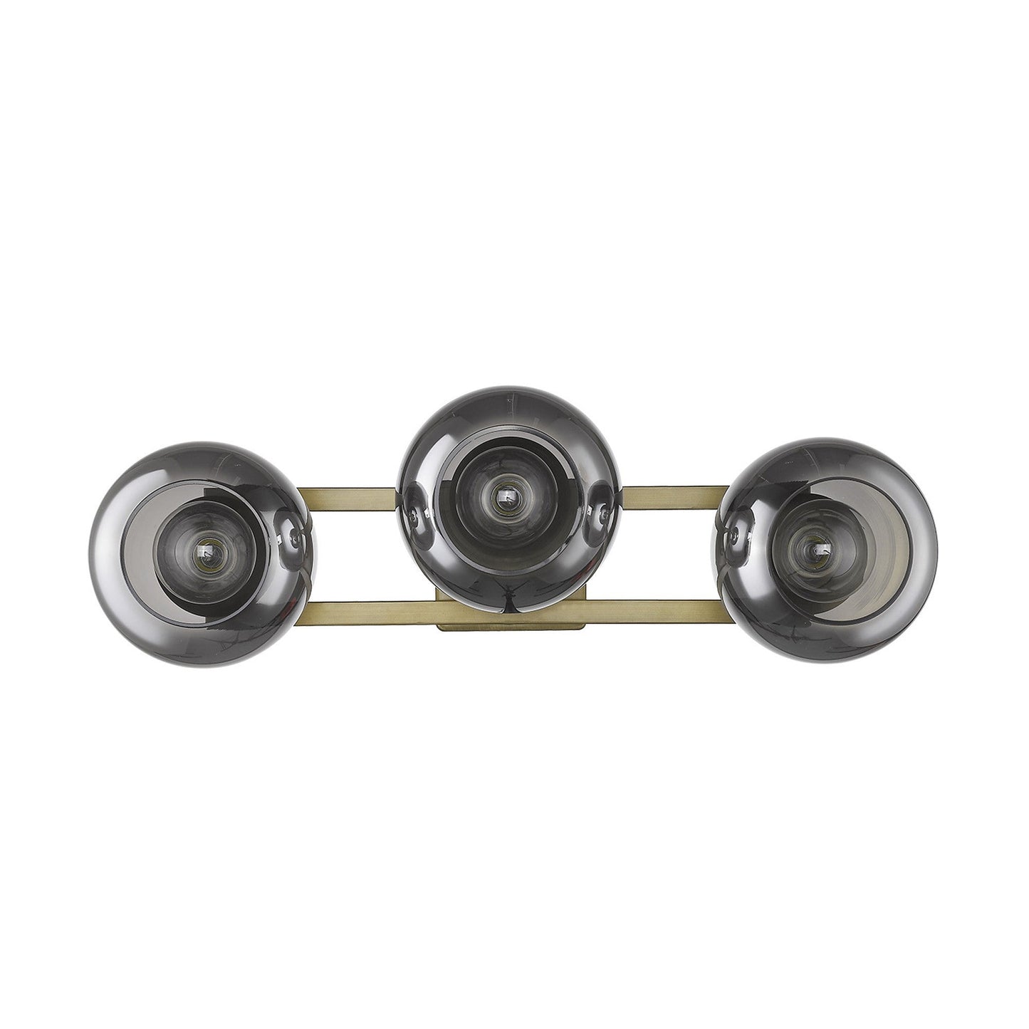 HomeRoots Lunette 3-Light Wall Sconce in Aged Brass Finish