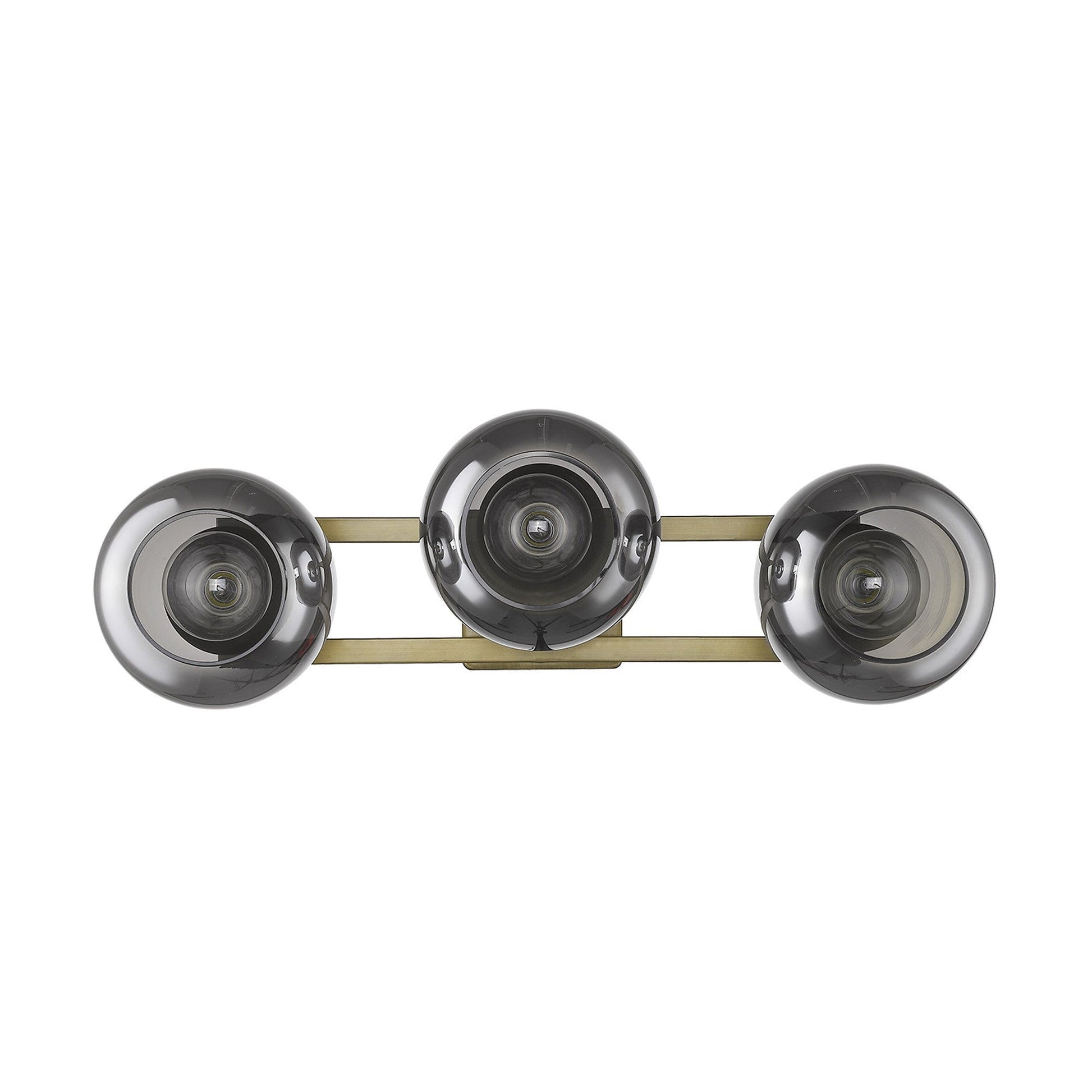 HomeRoots Lunette 3-Light Wall Sconce in Aged Brass Finish