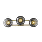 HomeRoots Lunette 3-Light Wall Sconce in Aged Brass Finish
