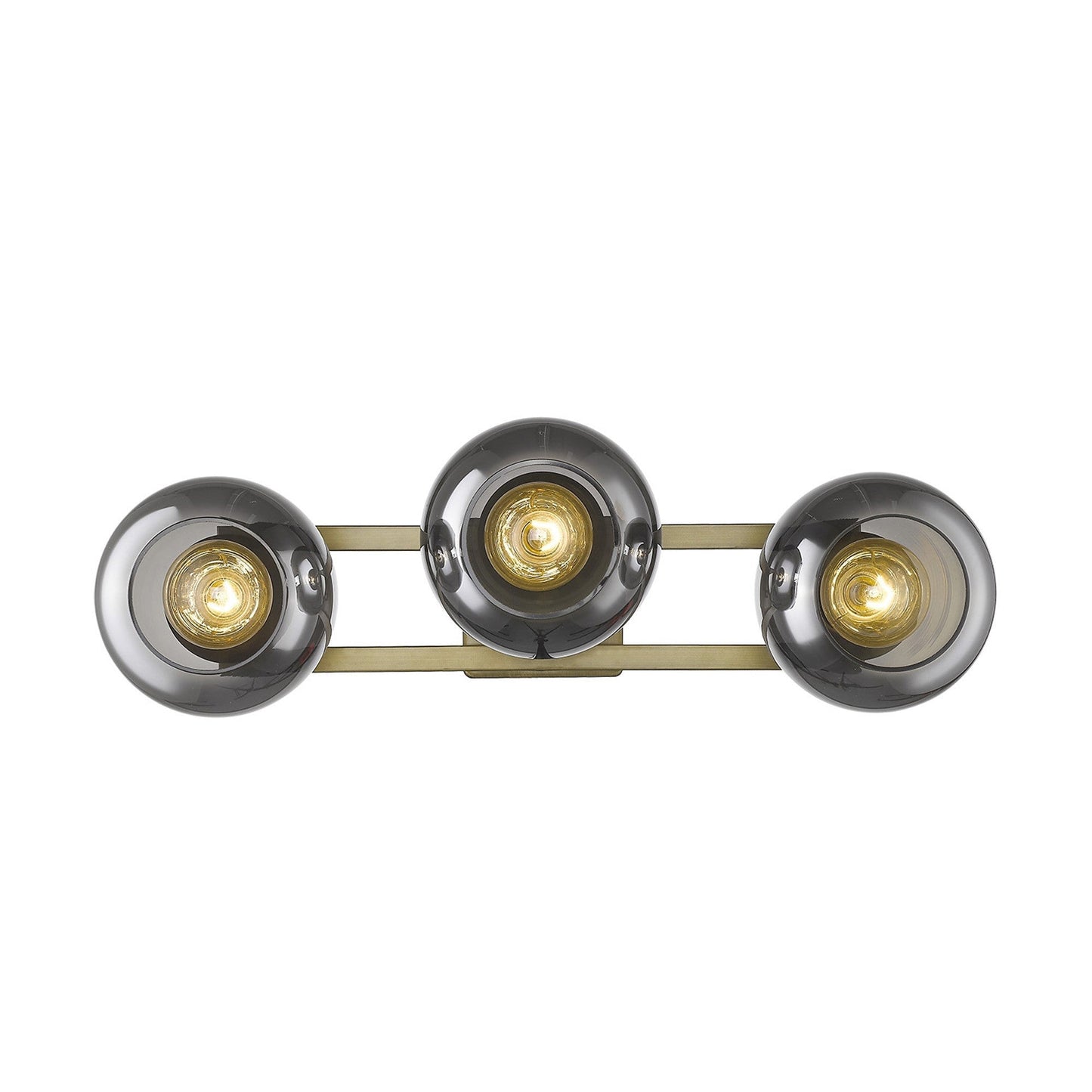 HomeRoots Lunette 3-Light Wall Sconce in Aged Brass Finish