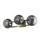 HomeRoots Lunette 3-Light Wall Sconce in Aged Brass Finish