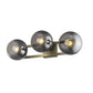 HomeRoots Lunette 3-Light Wall Sconce in Aged Brass Finish