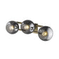 HomeRoots Lunette 3-Light Wall Sconce in Aged Brass Finish