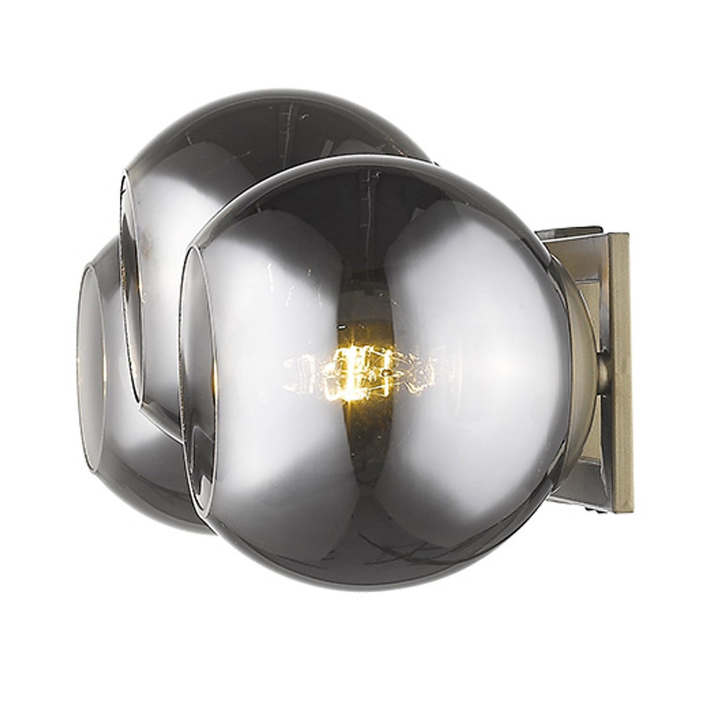 HomeRoots Lunette 3-Light Wall Sconce in Aged Brass Finish