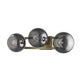 HomeRoots Lunette 3-Light Wall Sconce in Aged Brass Finish