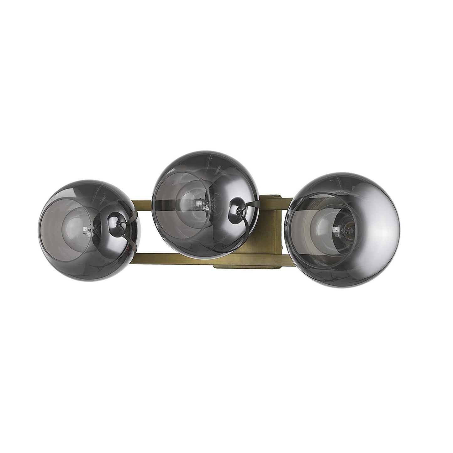 HomeRoots Lunette 3-Light Wall Sconce in Aged Brass Finish