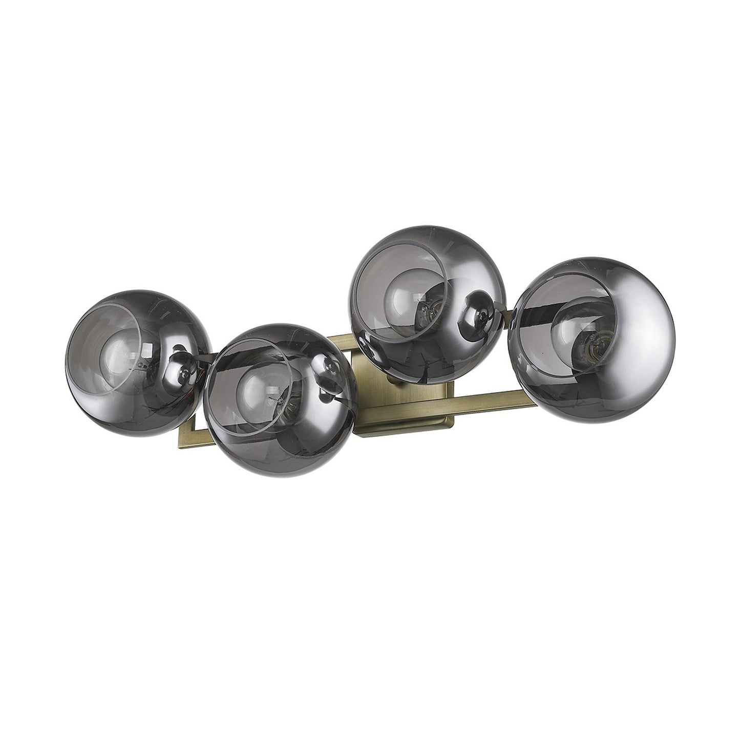 HomeRoots Lunette 4-Light Wall Sconce With Aged Brass Finish