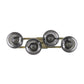 HomeRoots Lunette 4-Light Wall Sconce With Aged Brass Finish